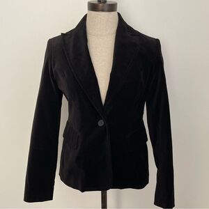 Valerie Stevens Petite size 2P velour black blazer